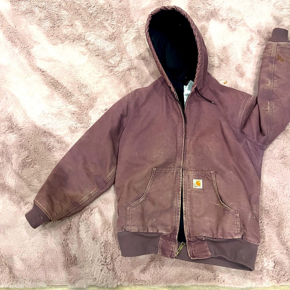 Carhartt work coat, vintage, distressed